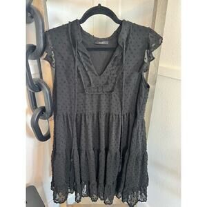 Vici Swiss Dot Babydoll dress
